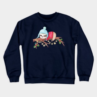 Sloth in winter Crewneck Sweatshirt